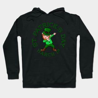 happy st patricks day redhead dabbing leprechaun Hoodie